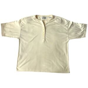 Hunter’s Glen ivory henley short sleeve tee L vintage 90s
